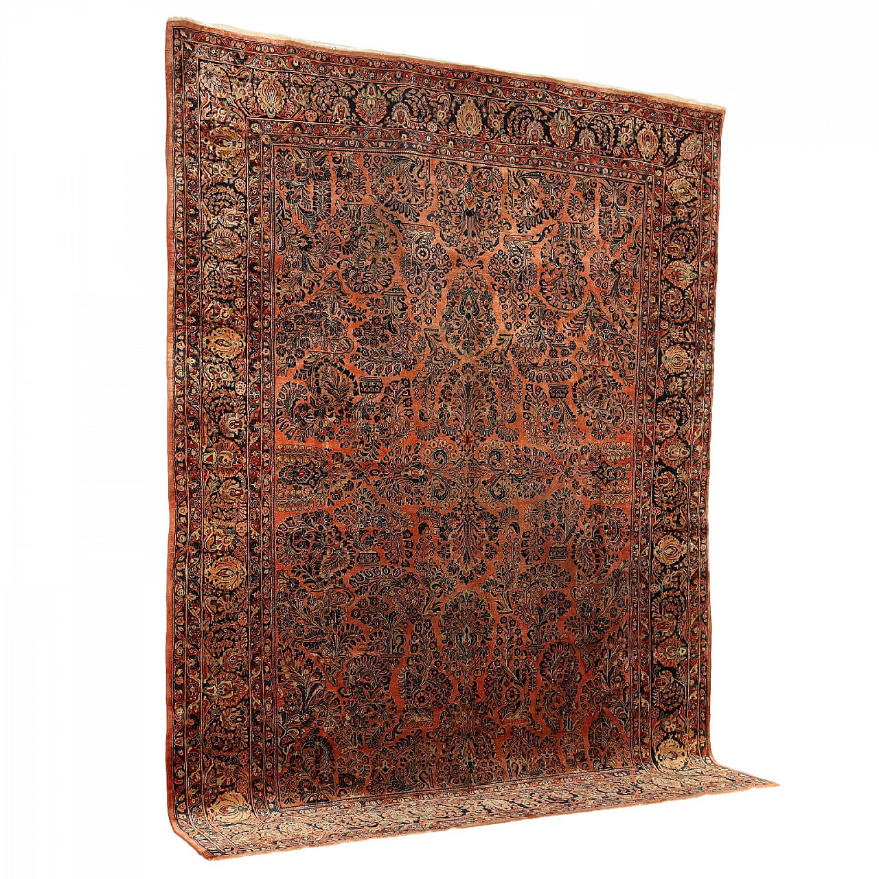 Iranian Saruk American cotton and wool carpet 1