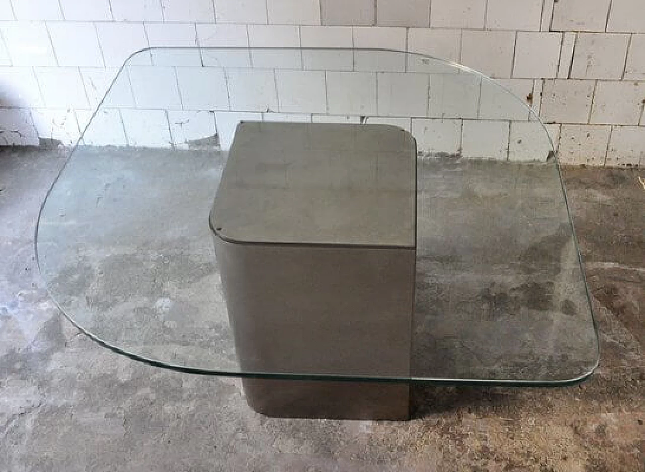 Table in crinkled crystal by Lodovico Acerbis for Acerbis, 1970s 2