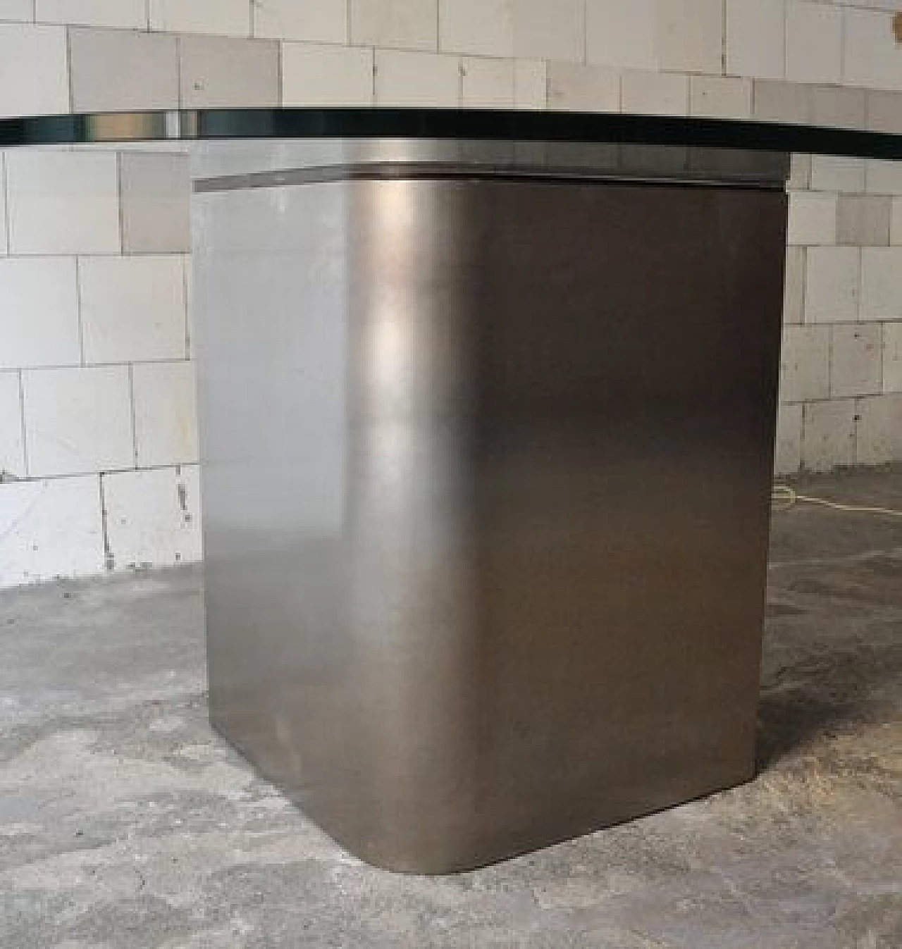 Table in crinkled crystal by Lodovico Acerbis for Acerbis, 1970s 5