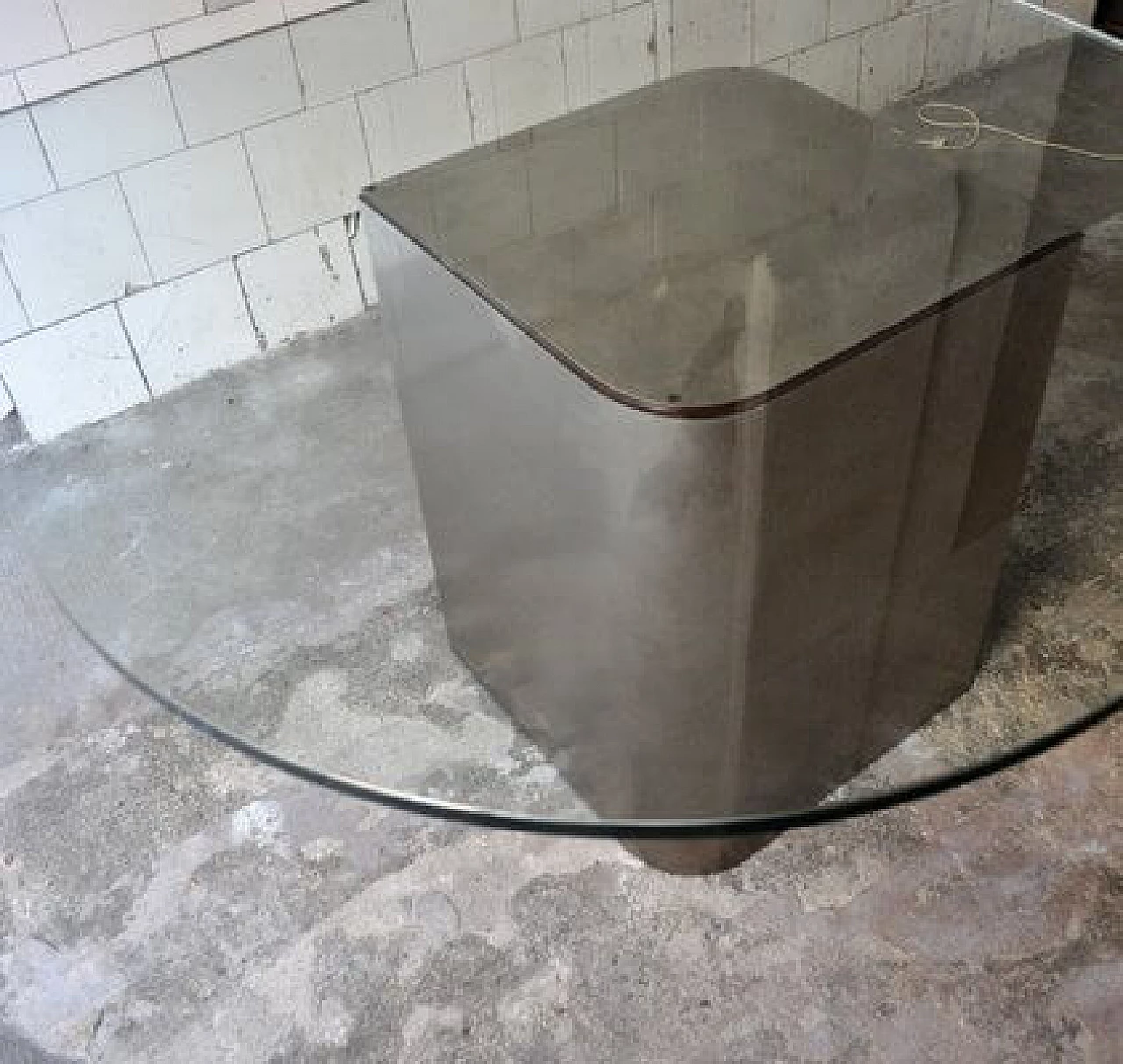 Table in crinkled crystal by Lodovico Acerbis for Acerbis, 1970s 7