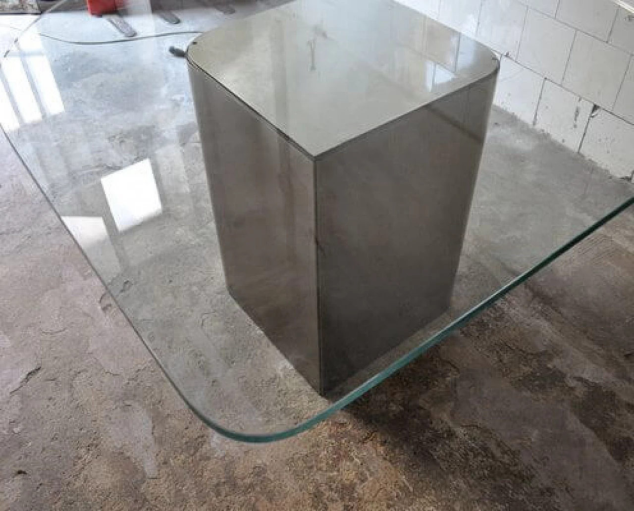 Table in crinkled crystal by Lodovico Acerbis for Acerbis, 1970s 8