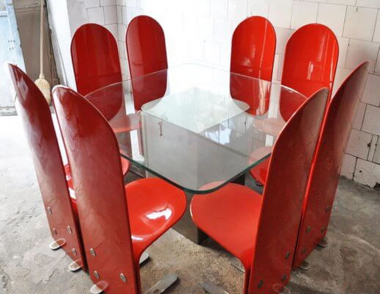 Table in crinkled crystal by Lodovico Acerbis for Acerbis, 1970s 10