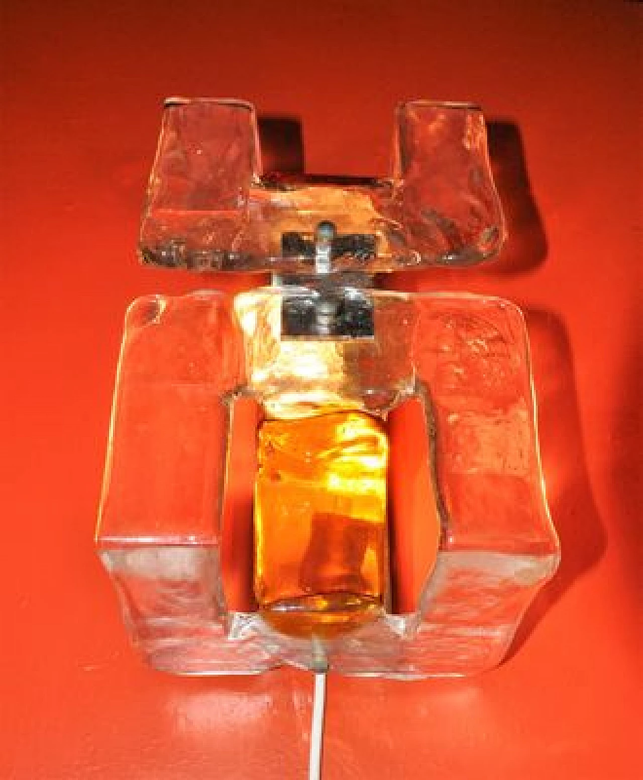 Applique in Murano glass and steel from Mazzega, 1970s 3