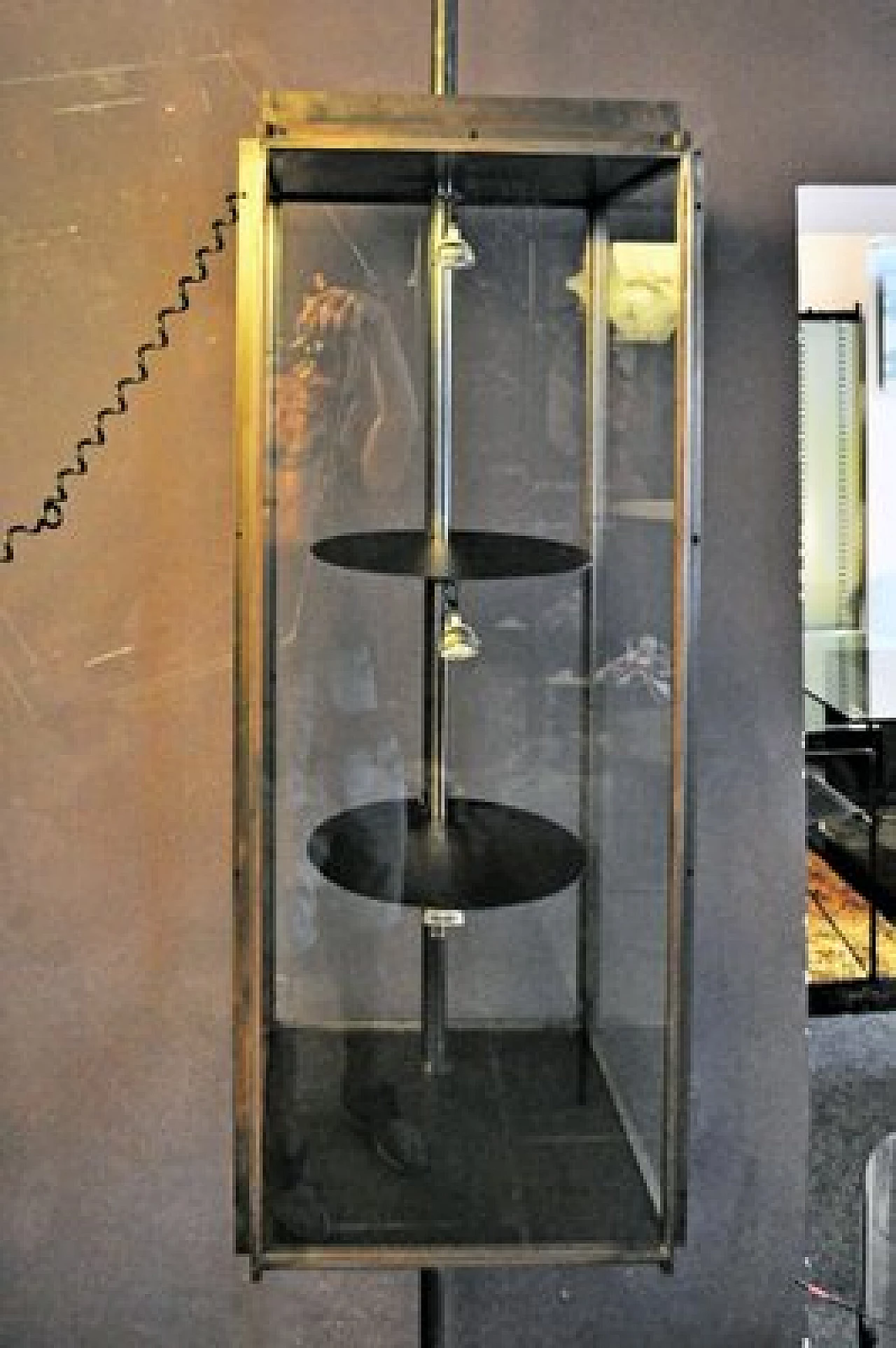 Showcase with iron structure for jewelry by Gianfranco Cavaglià, 1993 1