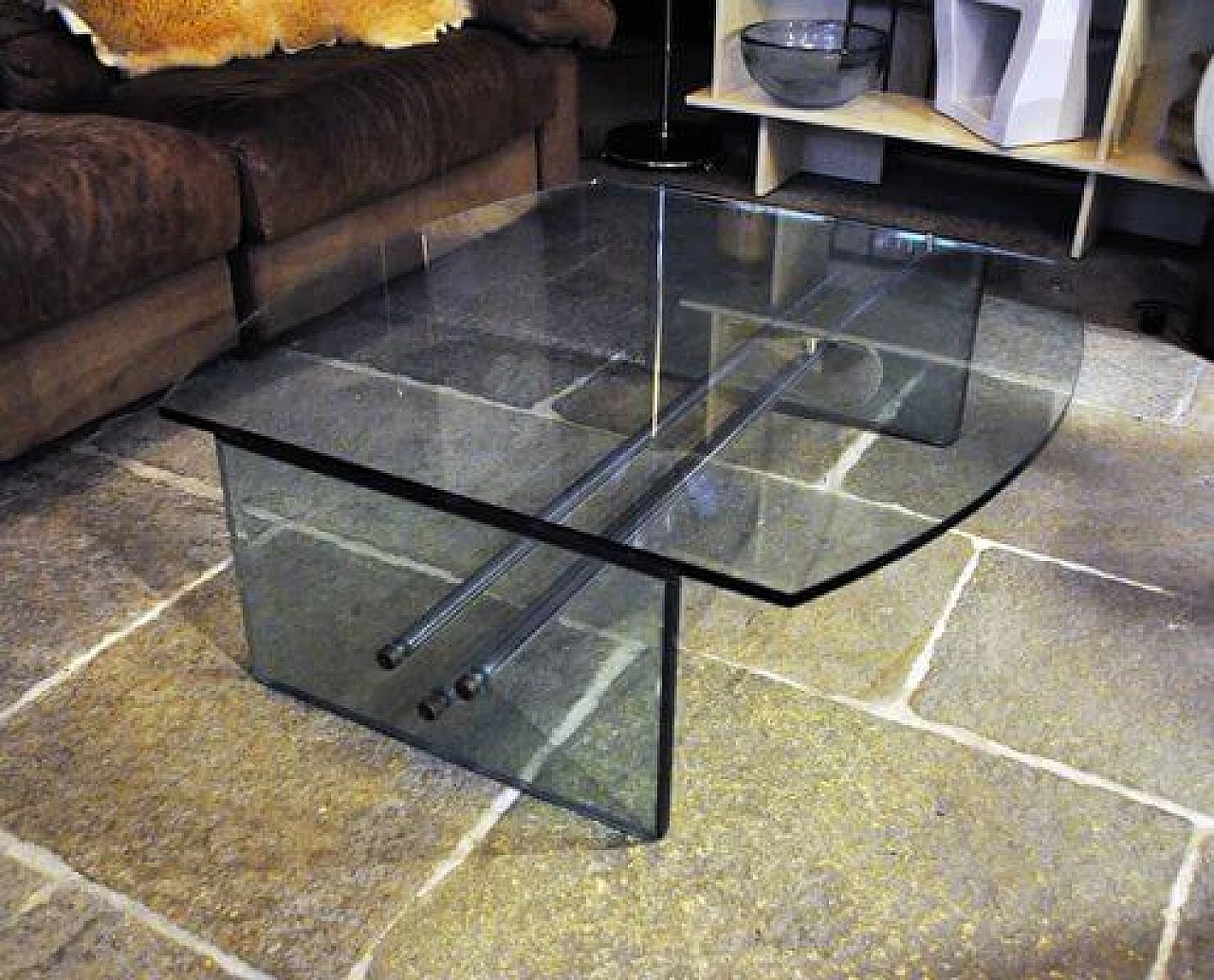 Tavolino Burano 183 in vetro di Hiroyuki Toyoda per Simon Gavina, 1981 2