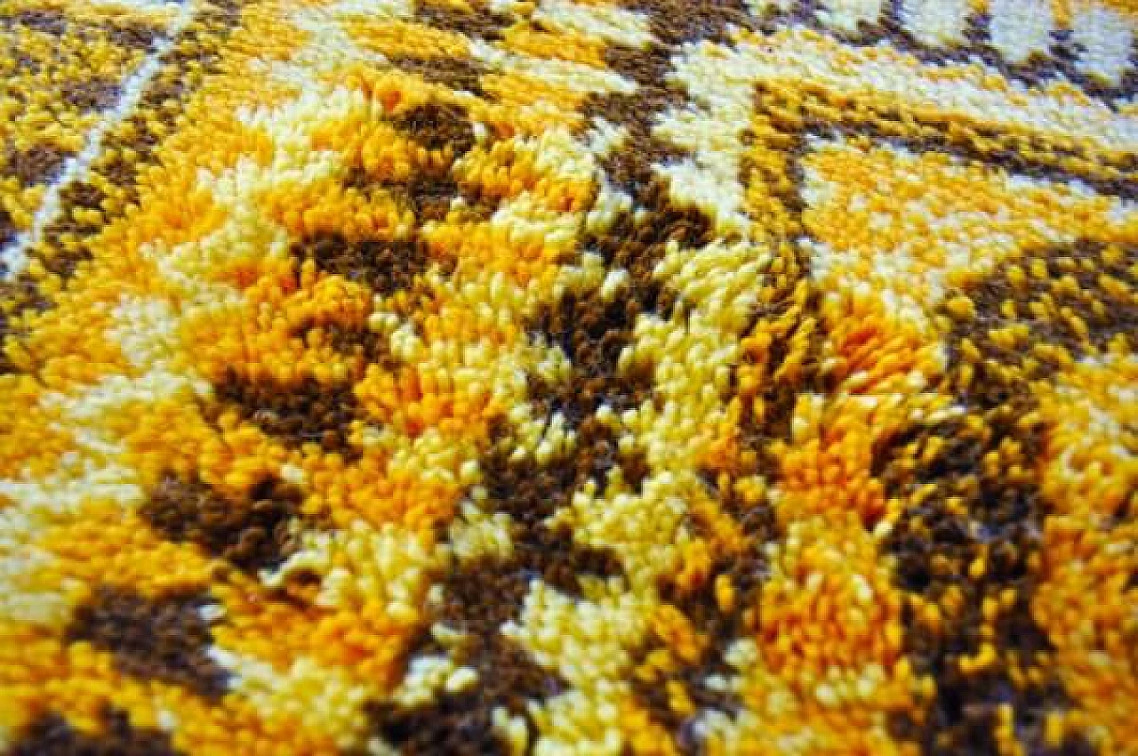 Yellow wool rug , 1970s 3