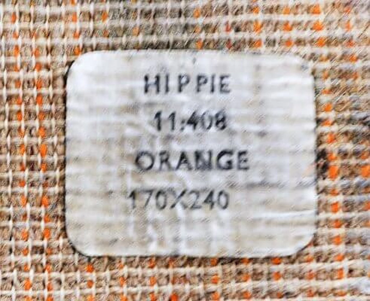 Red and orange Hippie wool rug, 1970s 4