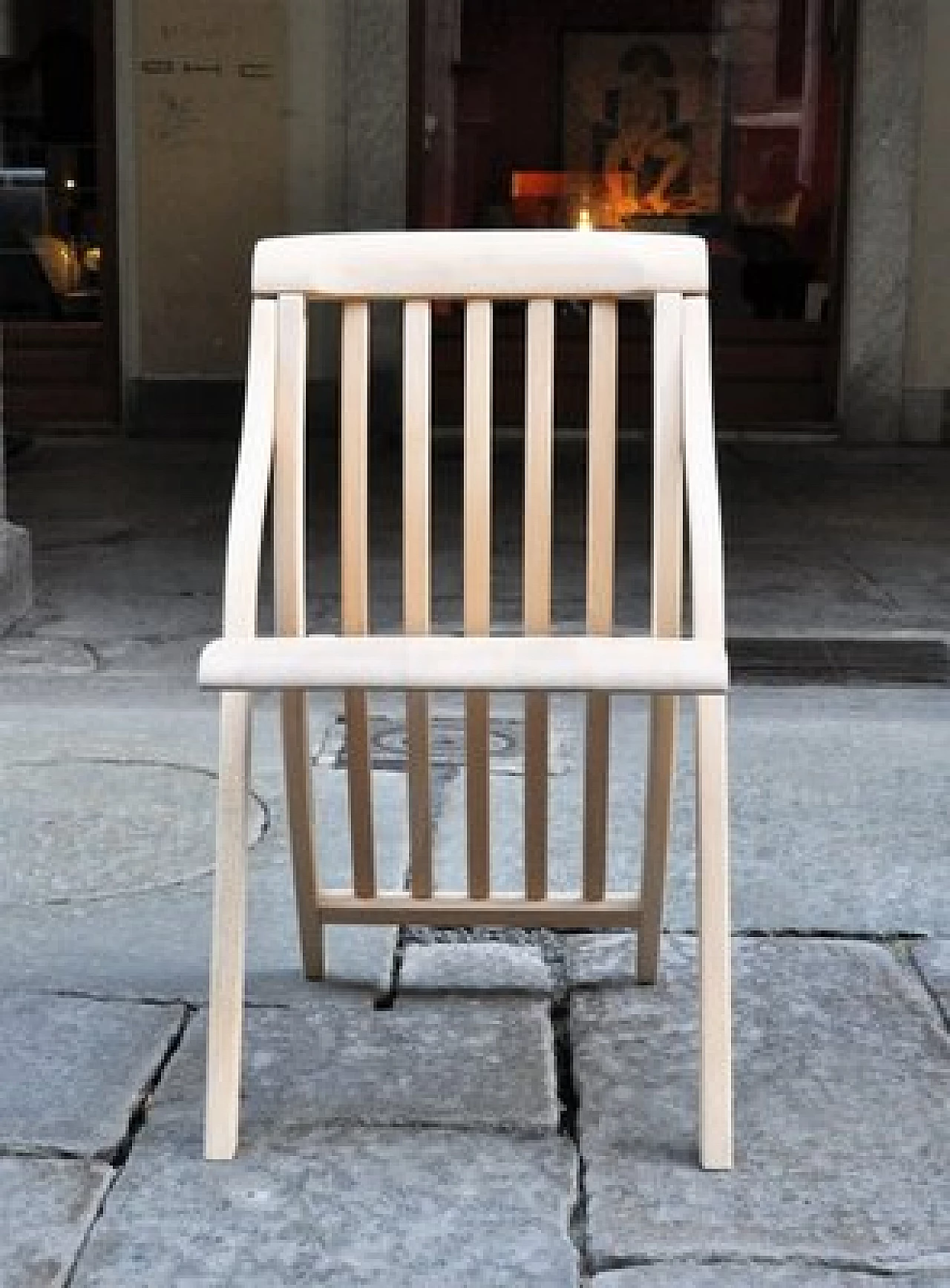 4 Sedie pieghevoli in faggio naturale di Michele De Lucchi, 1993 3