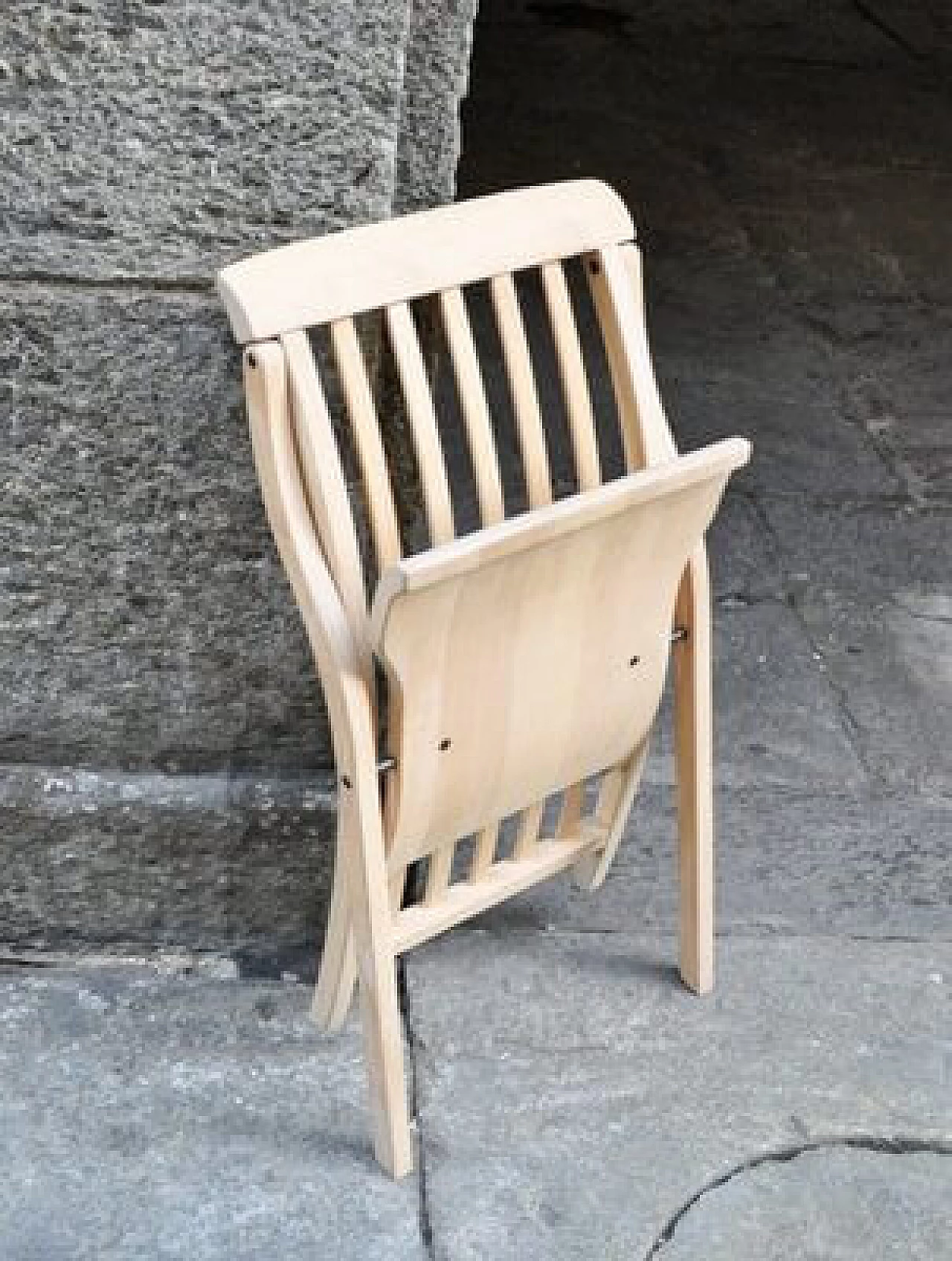 4 Sedie pieghevoli in faggio naturale di Michele De Lucchi, 1993 7