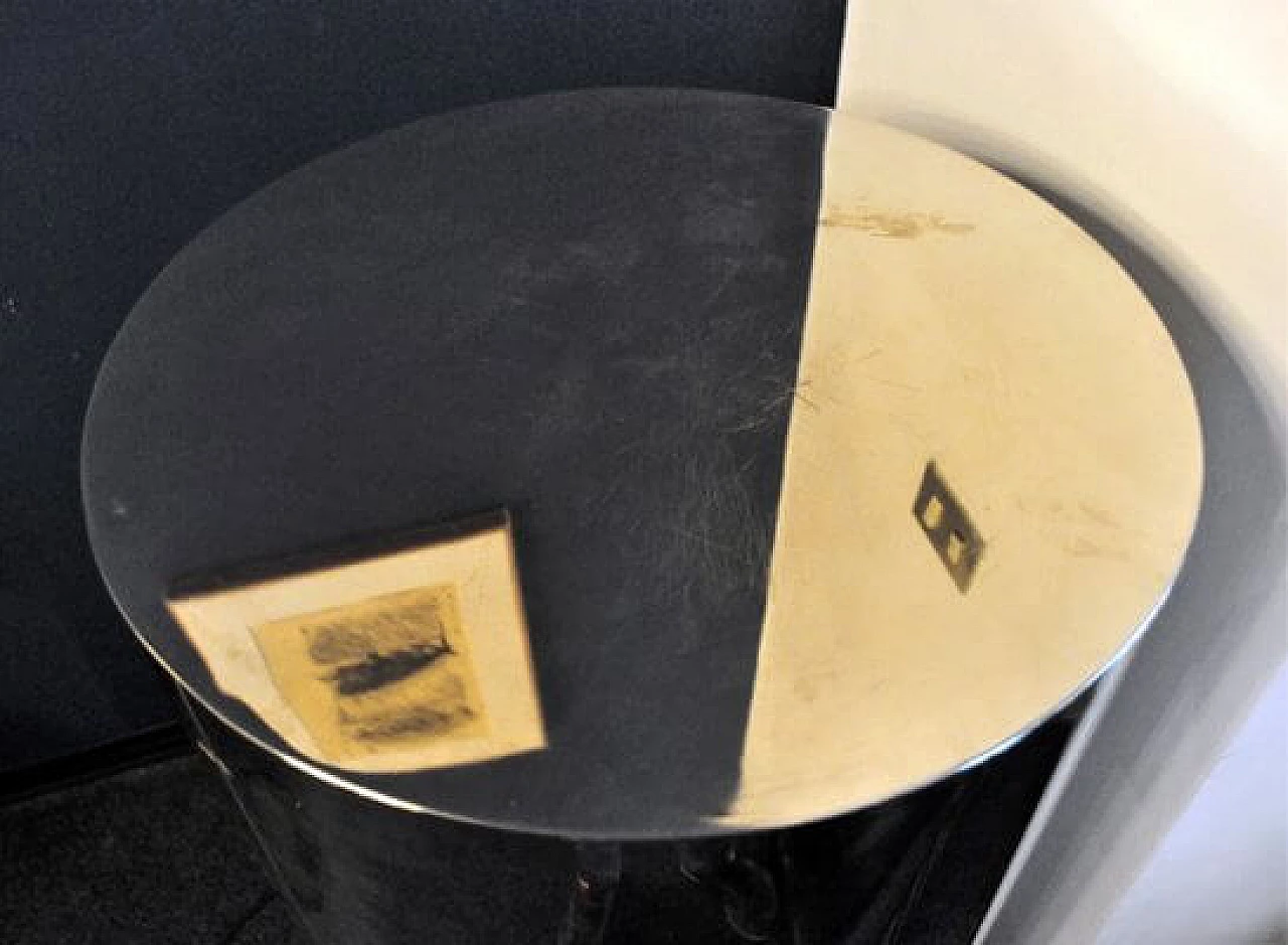 Tavolino cilindrico cromato di Antonia Astori de Ponti per Driade, anni '70 3