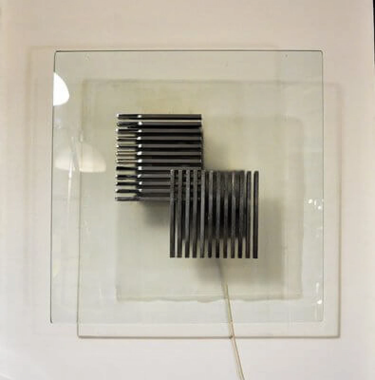 Applique in metallo e vetro di Esperia, anni '70 1