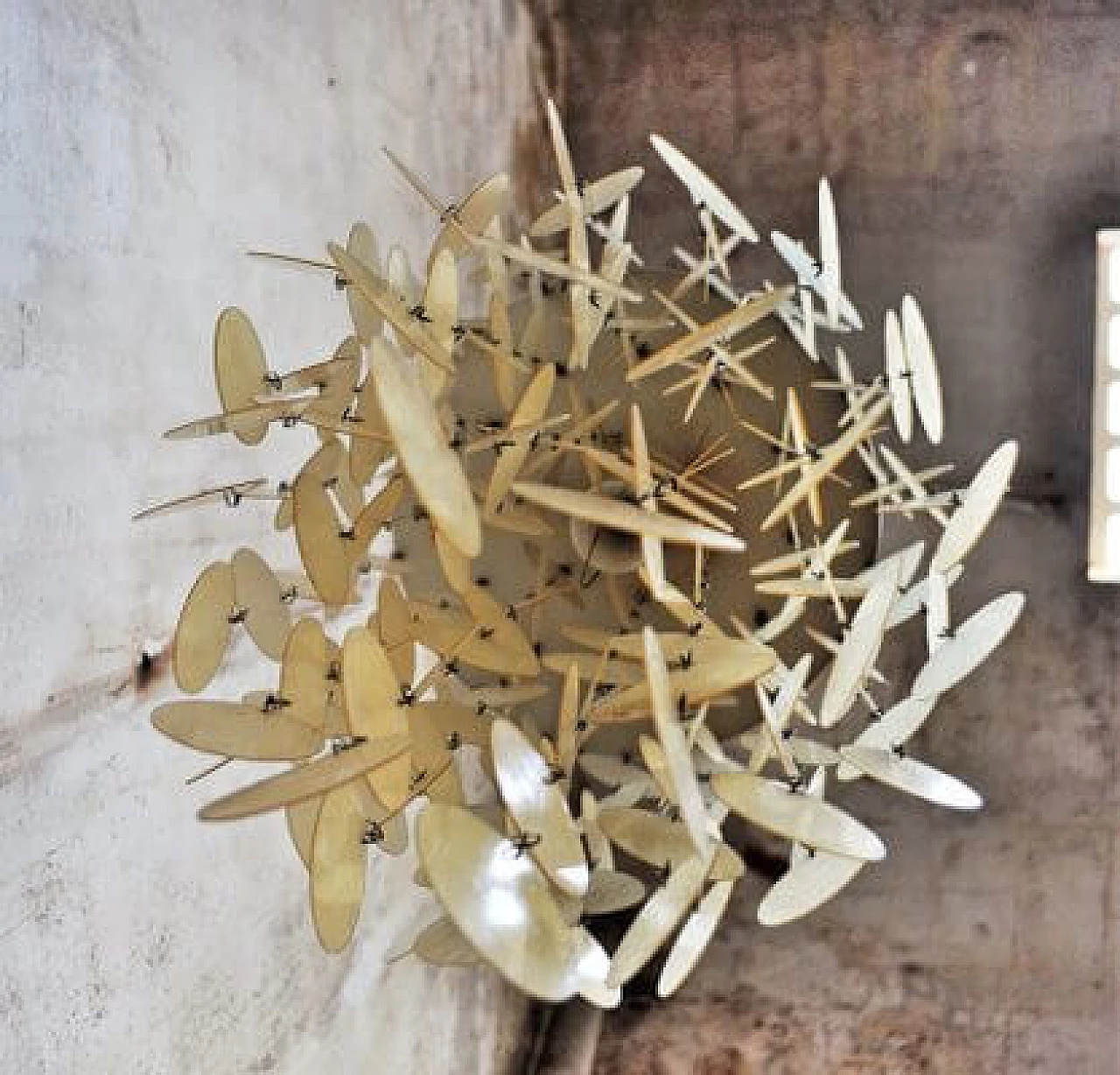 Lampadario con pendenti in fibra di vetro di Abat-Jour, anni '60 2