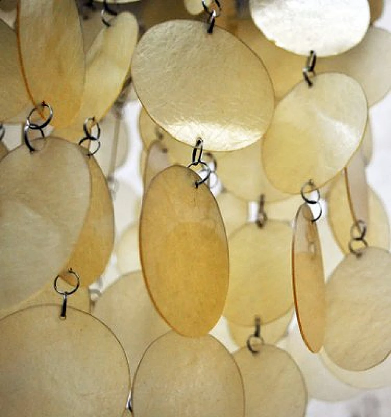 Lampadario con pendenti in fibra di vetro di Abat-Jour, anni '60 3