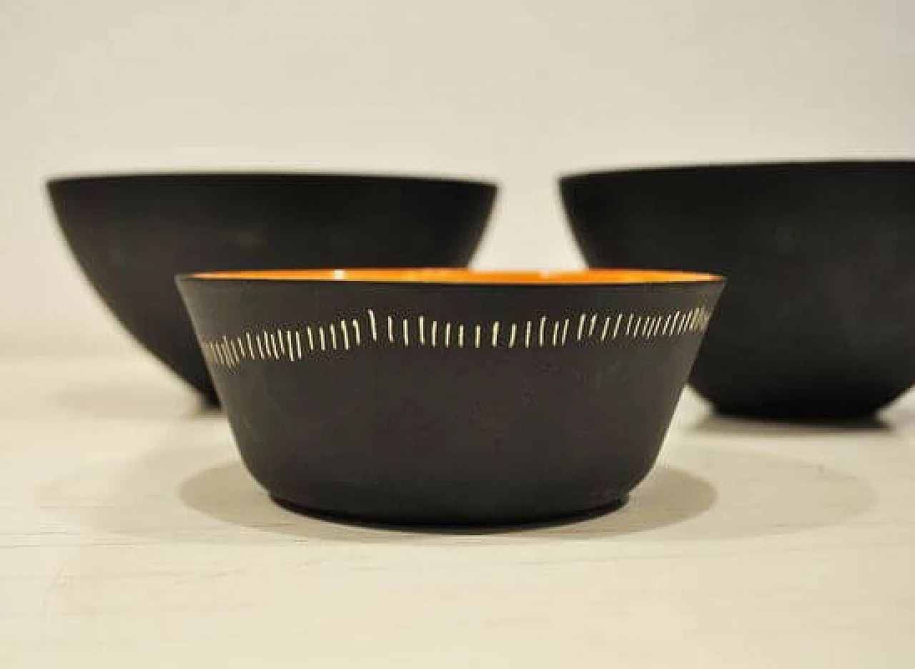 3 Krenit bowls by Herbert Krenchel for Torben Ørskov, 1953 4
