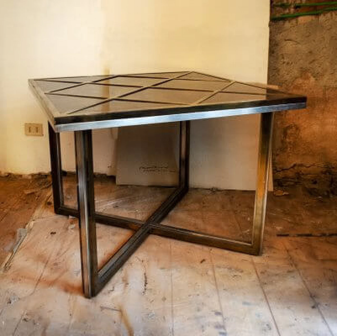 Brass and chrome Gueridon table by Romeo Rega from Mario Sabot, 1970s 2