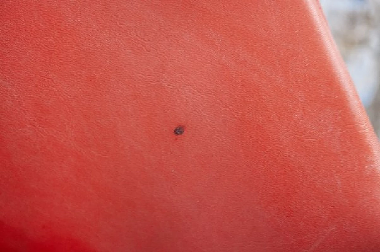 Coppia di Sedie girevoli in ferro e vinile, anni '50 9