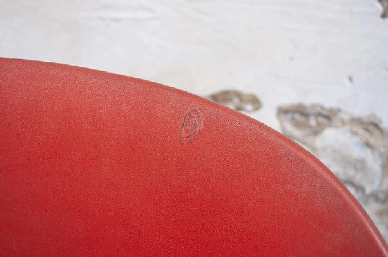 Coppia di Sedie girevoli in ferro e vinile, anni '50 15