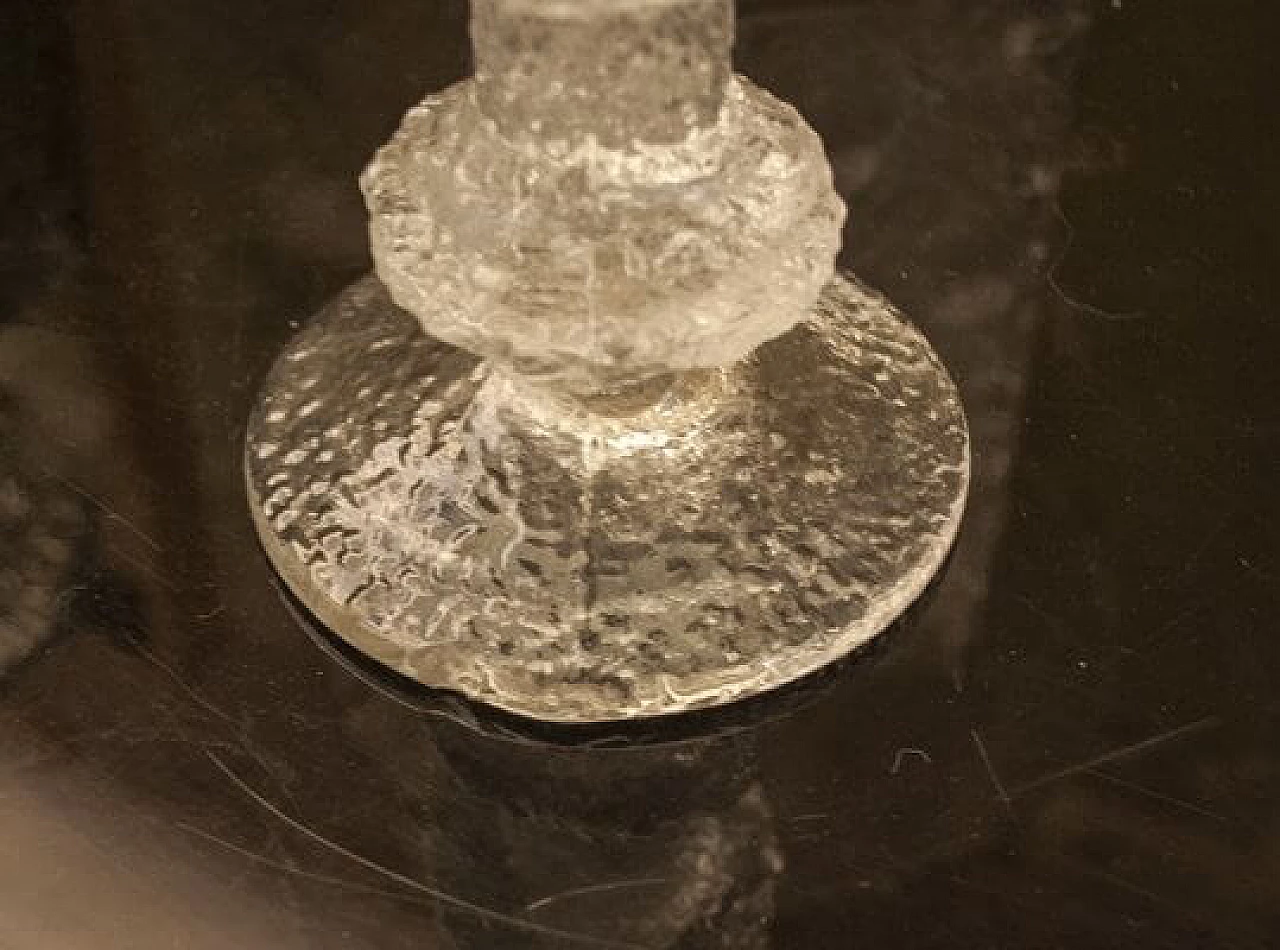 Coppia di Portacandele in vetro di Timo Sarpaneva per Iittala, anni '80 6