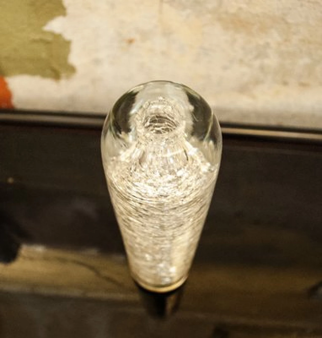 Murano crackle glass vase by Alfredo Barbini for Barbini, 1960s 3