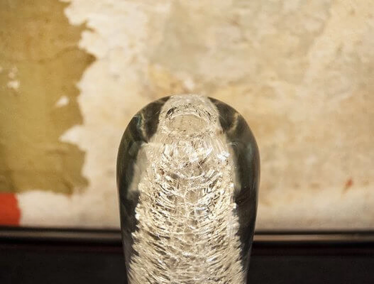 Murano crackle glass vase by Alfredo Barbini for Barbini, 1960s 4