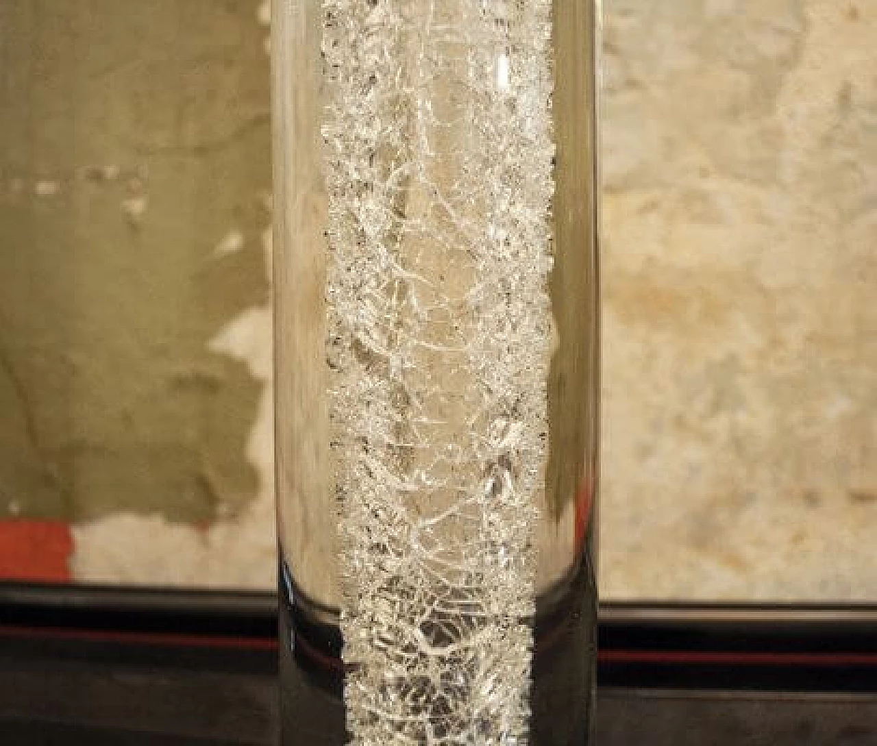 Murano crackle glass vase by Alfredo Barbini for Barbini, 1960s 6