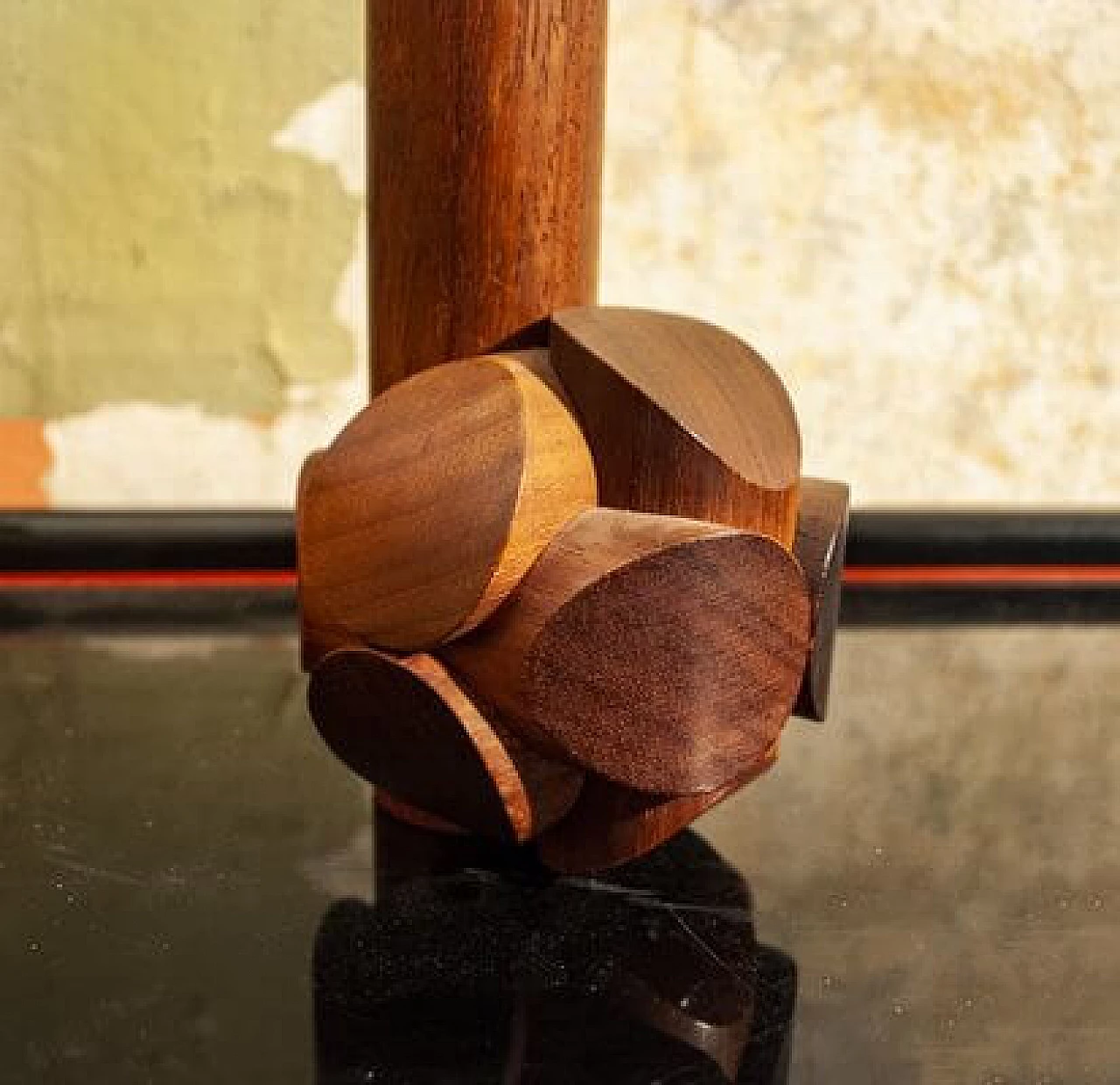 Charles O. Perry per Duchamp Center, scultura modulare in legno, anni '70 2