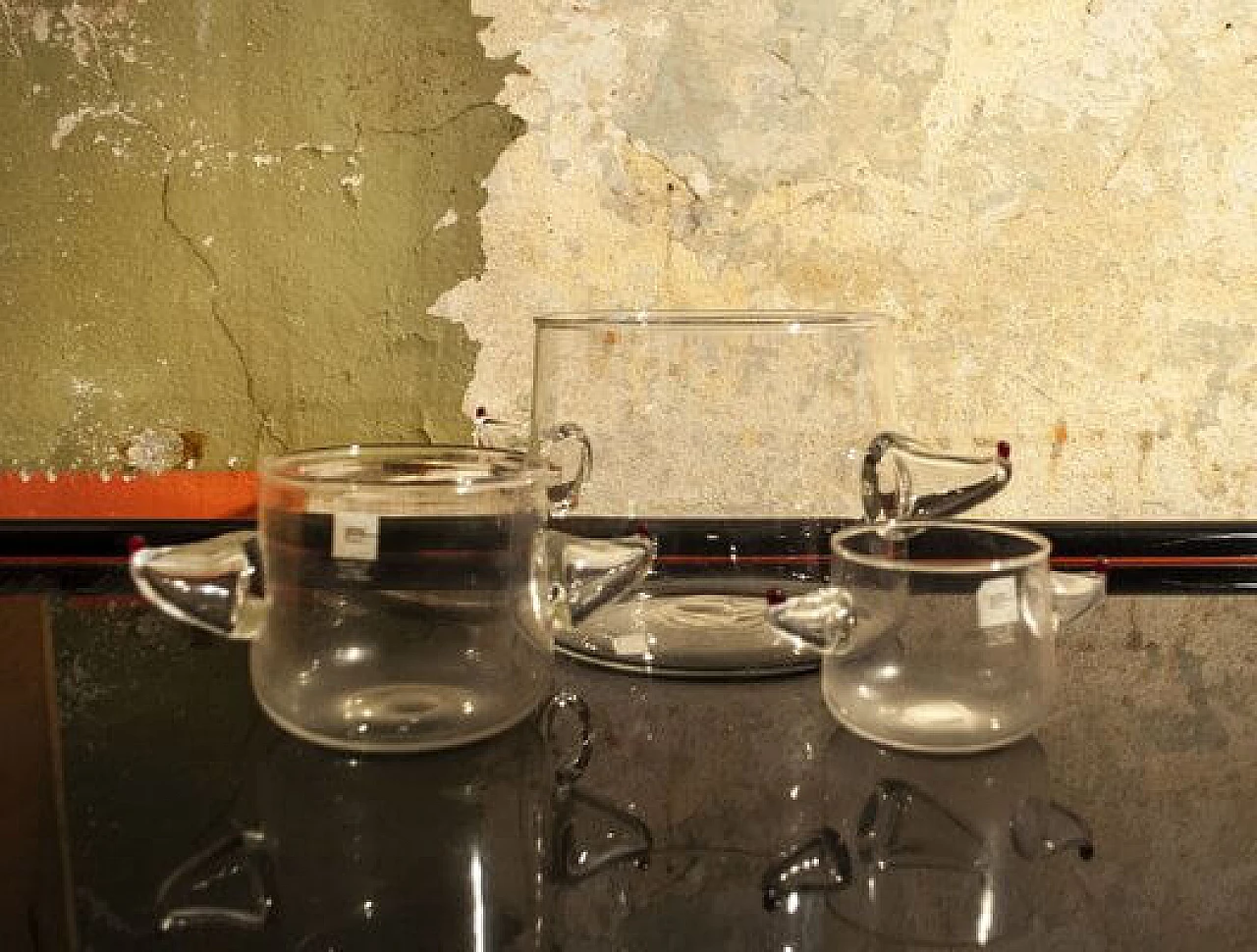 3 Murano glass vases by Noti Massari for Gamos, 1980s 3