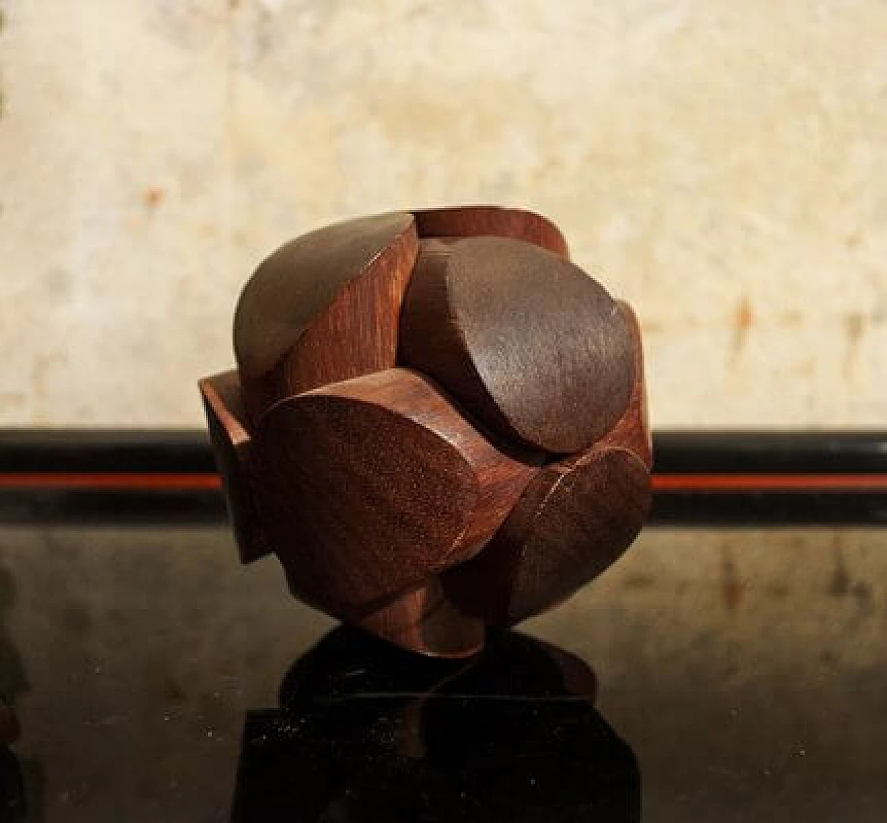 Charles O. Perry per Duchamp Center, scultura modulare in legno, anni '70 6