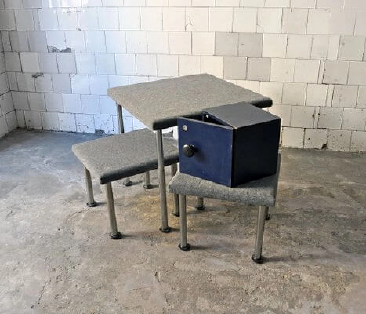 Talponia table & 4 stools by Roberto Gabetti & Aimaro Isola for ARBO, 1969 16