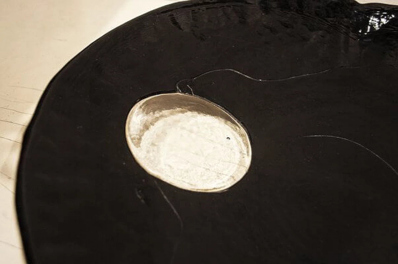 Centrotavola in vetro di Murano nero di Barovier & Toso, anni '70 2