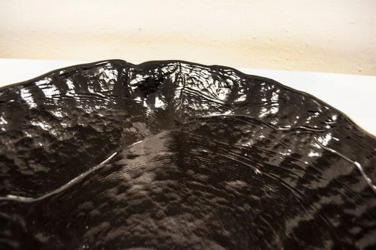 Centrotavola in vetro di Murano nero di Barovier & Toso, anni '70 3