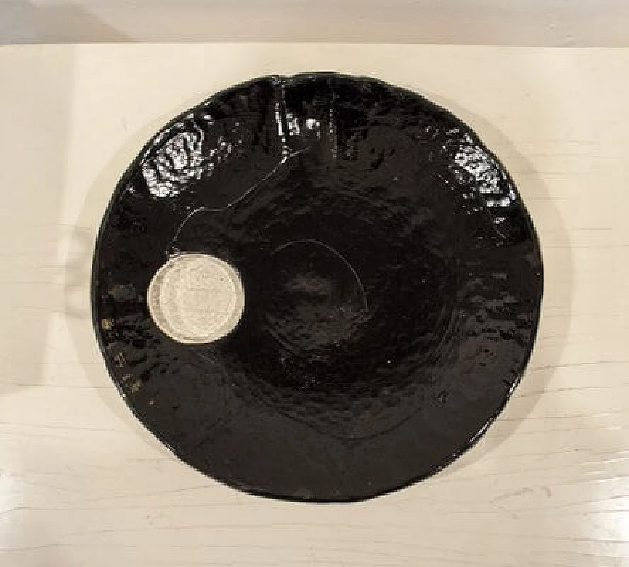 Centrotavola in vetro di Murano nero di Barovier & Toso, anni '70 4