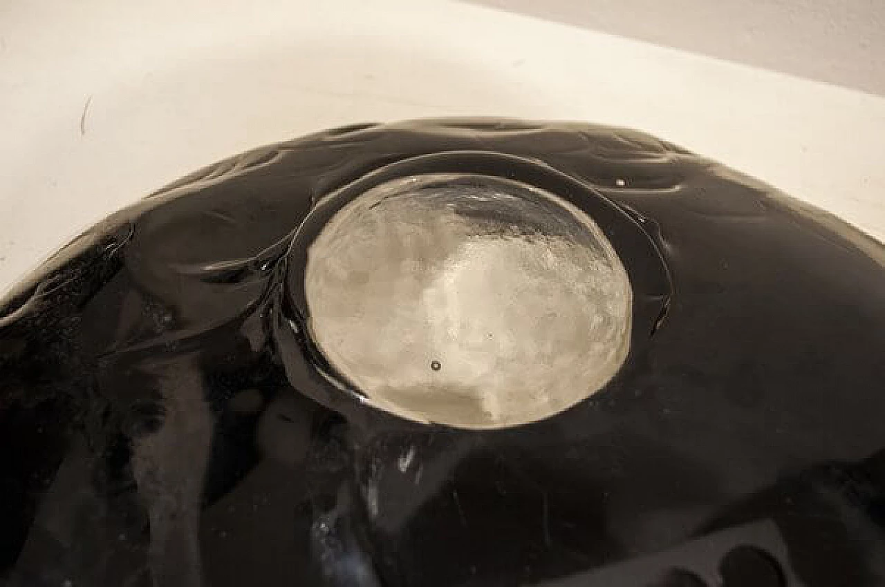 Centrotavola in vetro di Murano nero di Barovier & Toso, anni '70 5