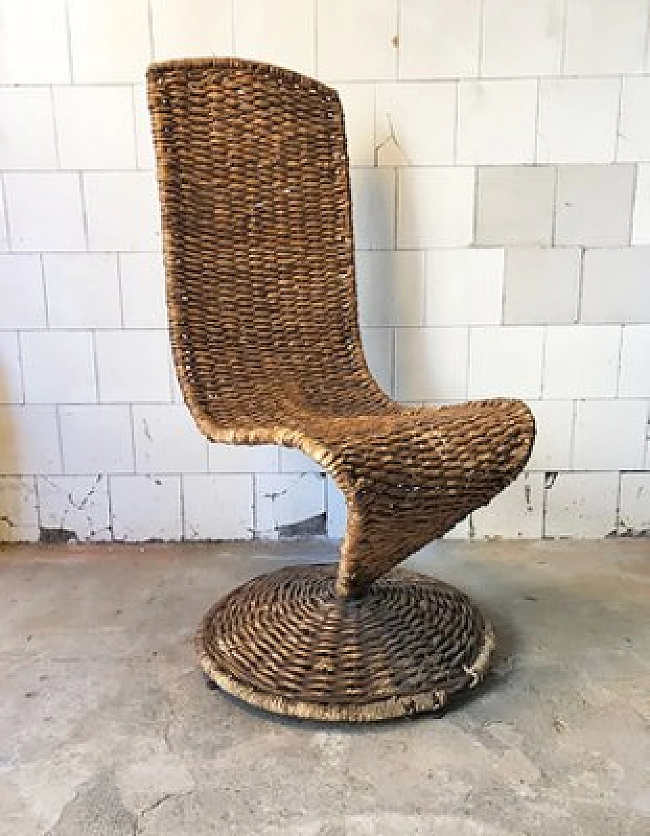 S Chair chair in braided rope by Marzio Cecchi, 1970s 1