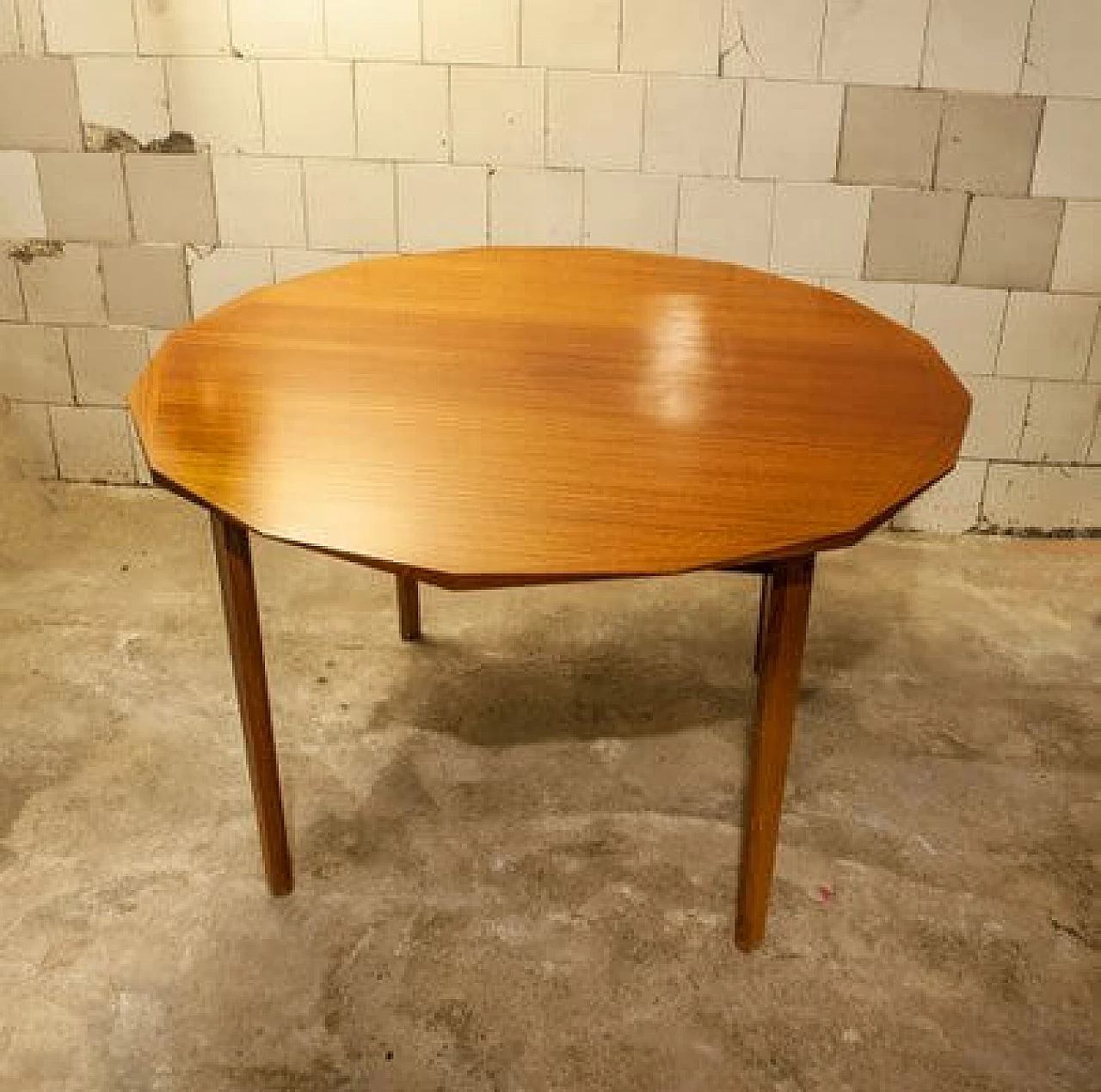 Rosewood and walnut dining Table, 1960s 2