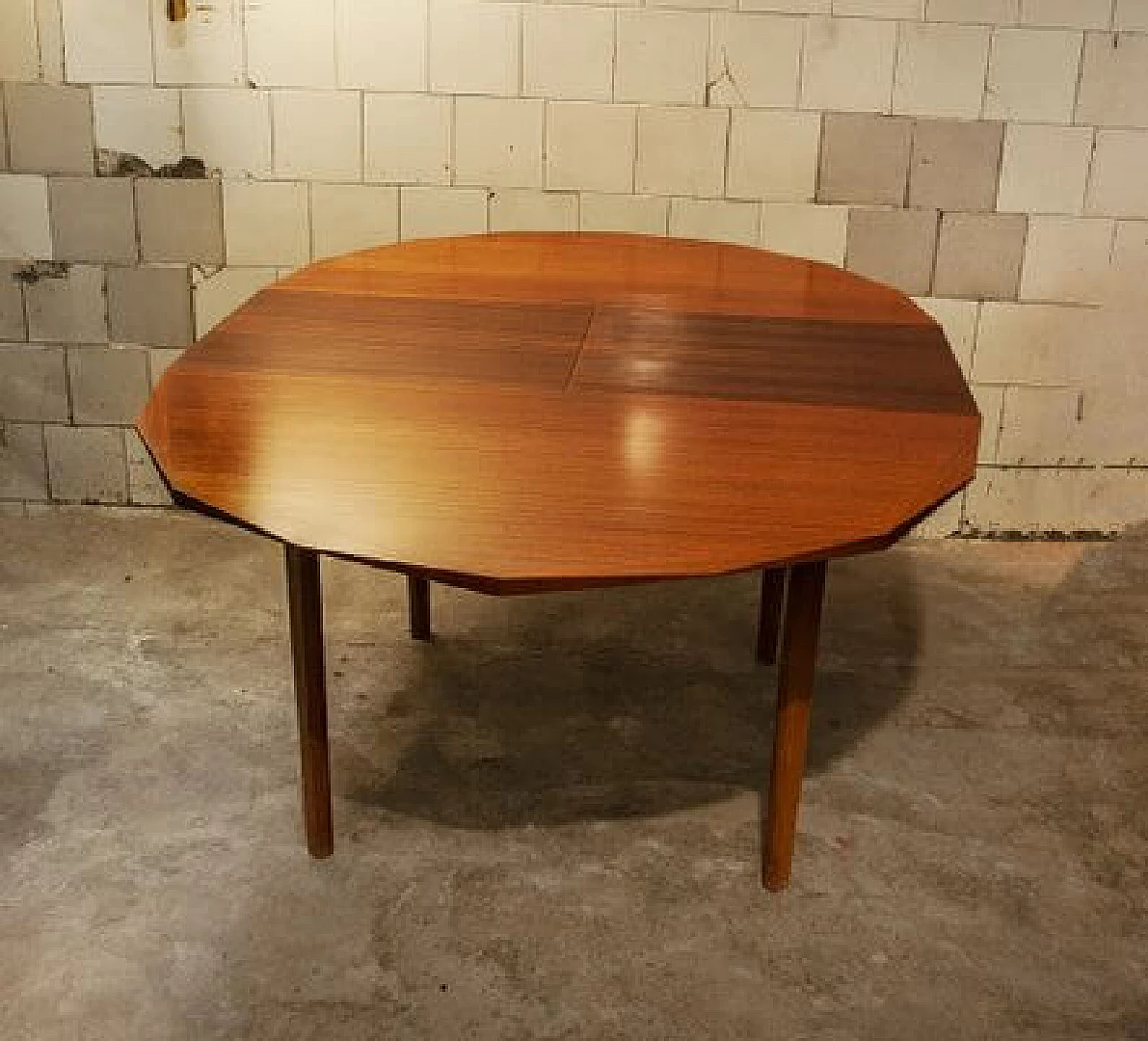 Rosewood and walnut dining Table, 1960s 3