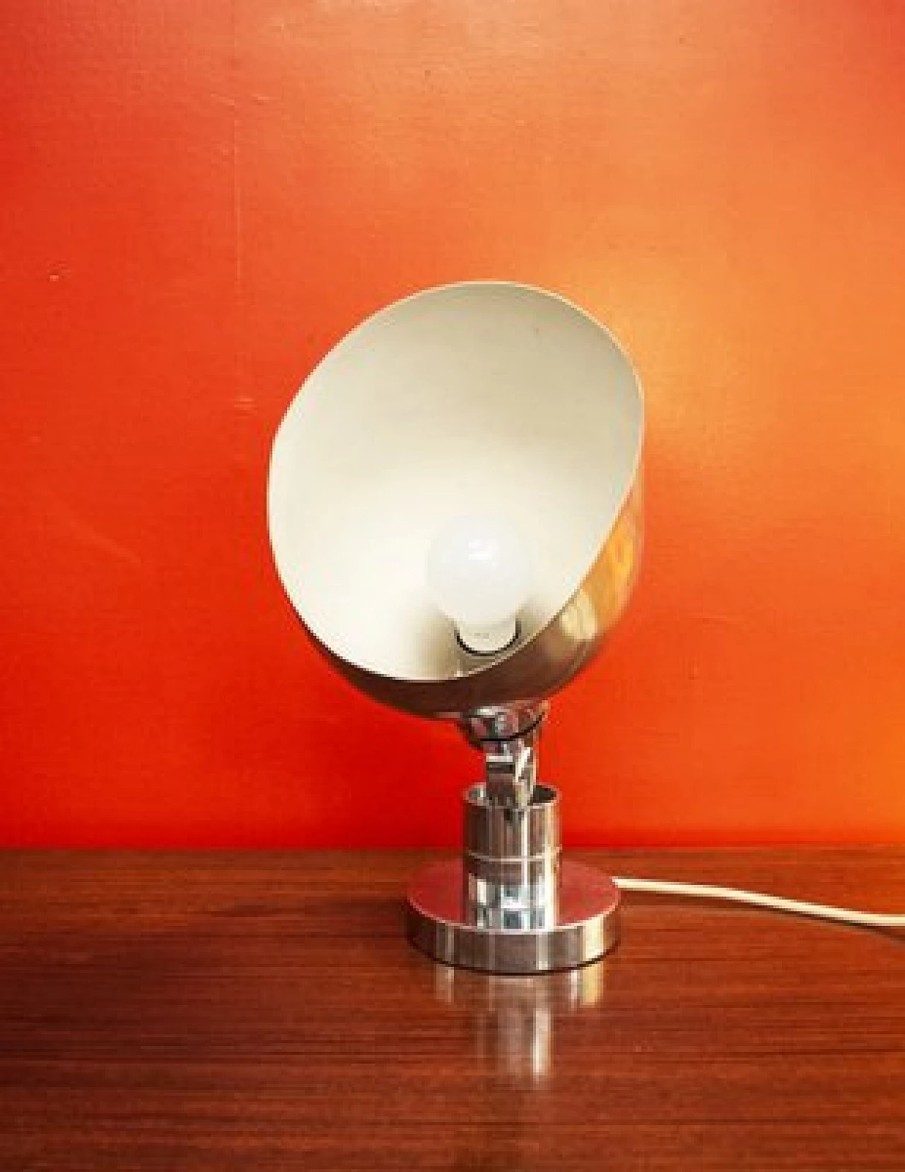 AM/AS table lamp in chromed metal by Franco Albini for Sirrah, 1960s 2
