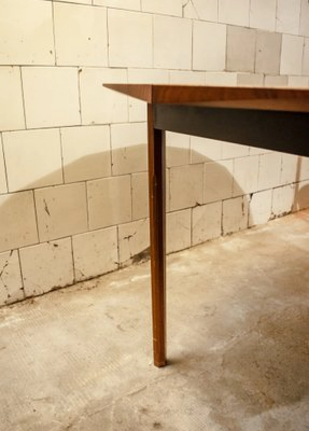 Rosewood and walnut dining Table, 1960s 6