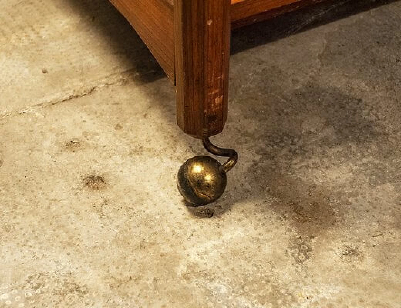 Carrello in teak, anni '50 8