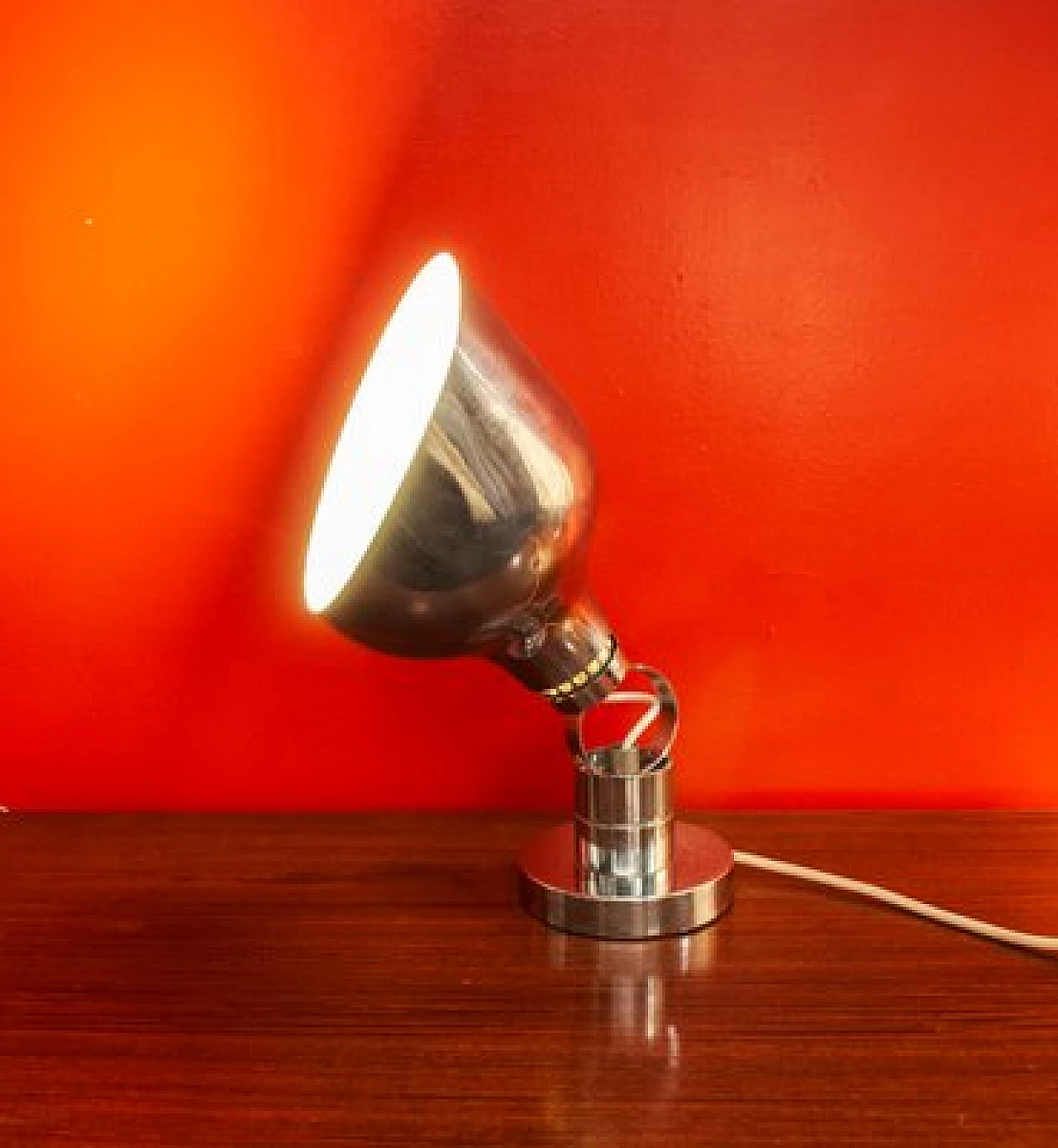 AM/AS table lamp in chromed metal by Franco Albini for Sirrah, 1960s 5