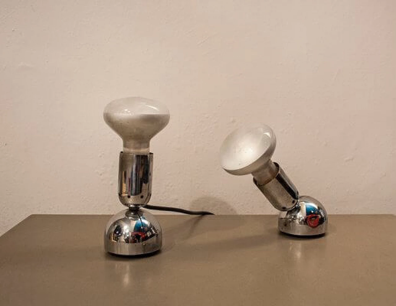 Pair of Pollux table lamps by Ingo Maurer, 1970s 3
