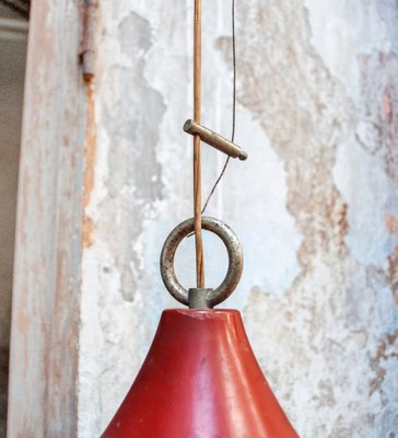 Ceiling Lamp in painted metal and molded glass by Sergio Mazza, 1960s 4