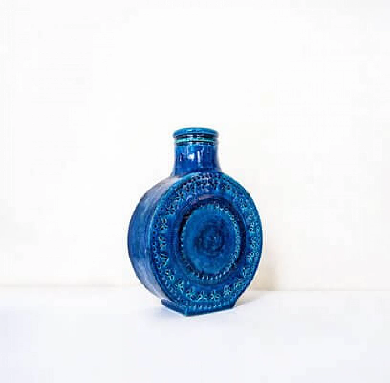 Pair of blue ceramic vases by Aldo Londi for Bitossi, 1960s 3