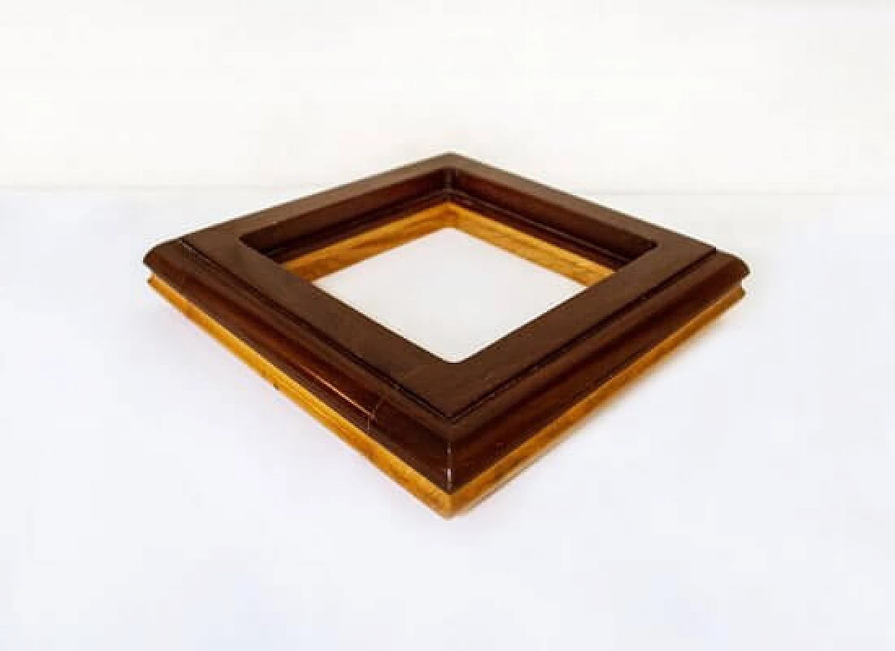 Glasswork with wooden frame from Fontana Arte, 1970s 5