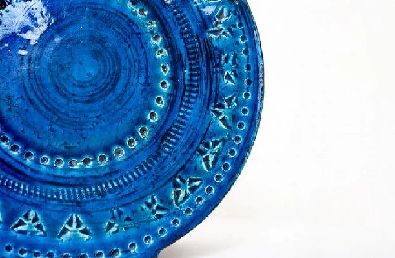 Pair of blue ceramic vases by Aldo Londi for Bitossi, 1960s 6