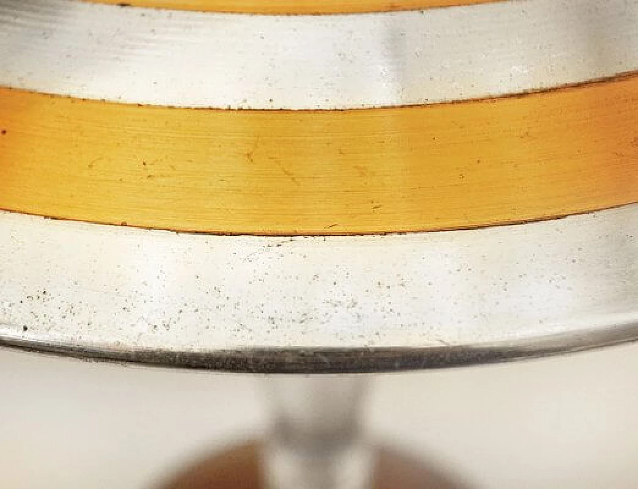 Pair of table lamps in chrome and copper metal, 1930s 8