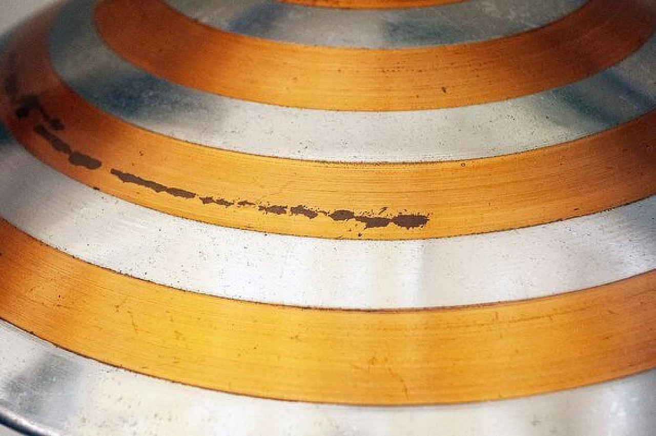 Pair of table lamps in chrome and copper metal, 1930s 9