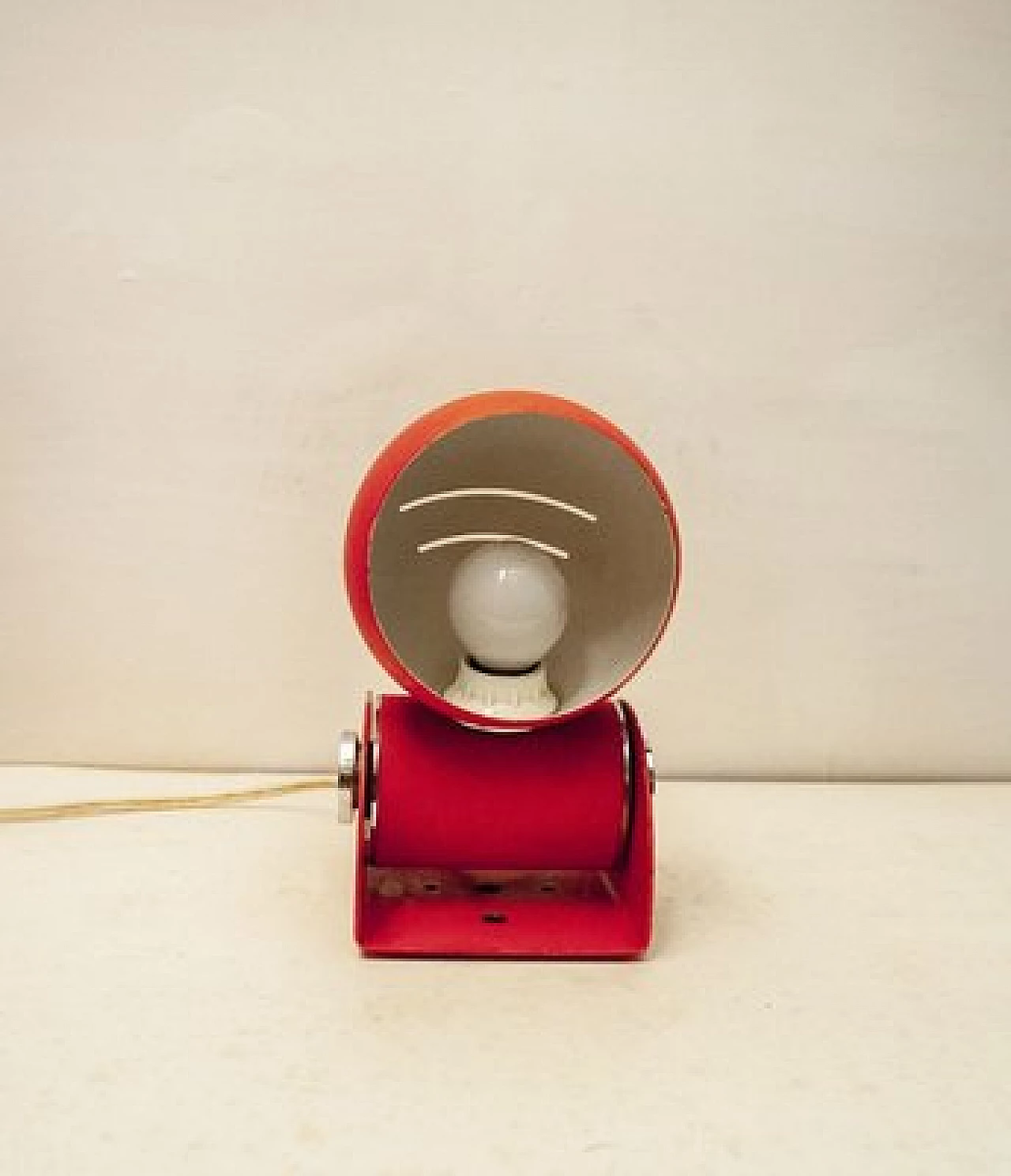 Coppia di Lampade da tavolo arancioni, anni '70 1