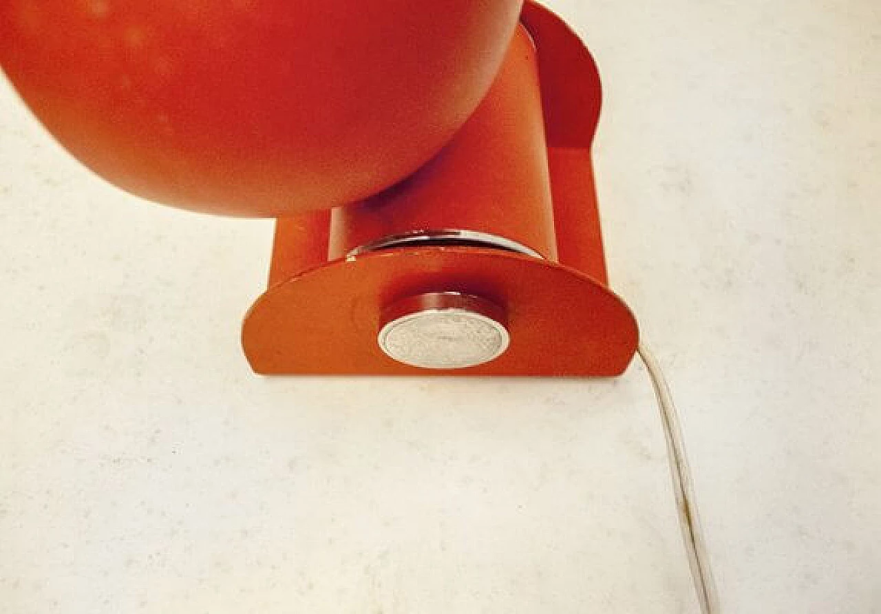 Coppia di Lampade da tavolo arancioni, anni '70 6