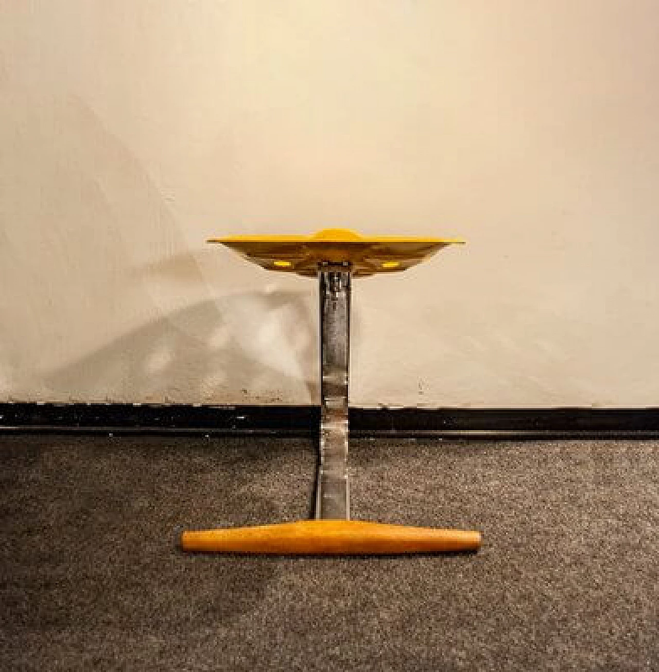 Pair of yellow stools by Achille Castiglioni for Zanotta, 1950s 3